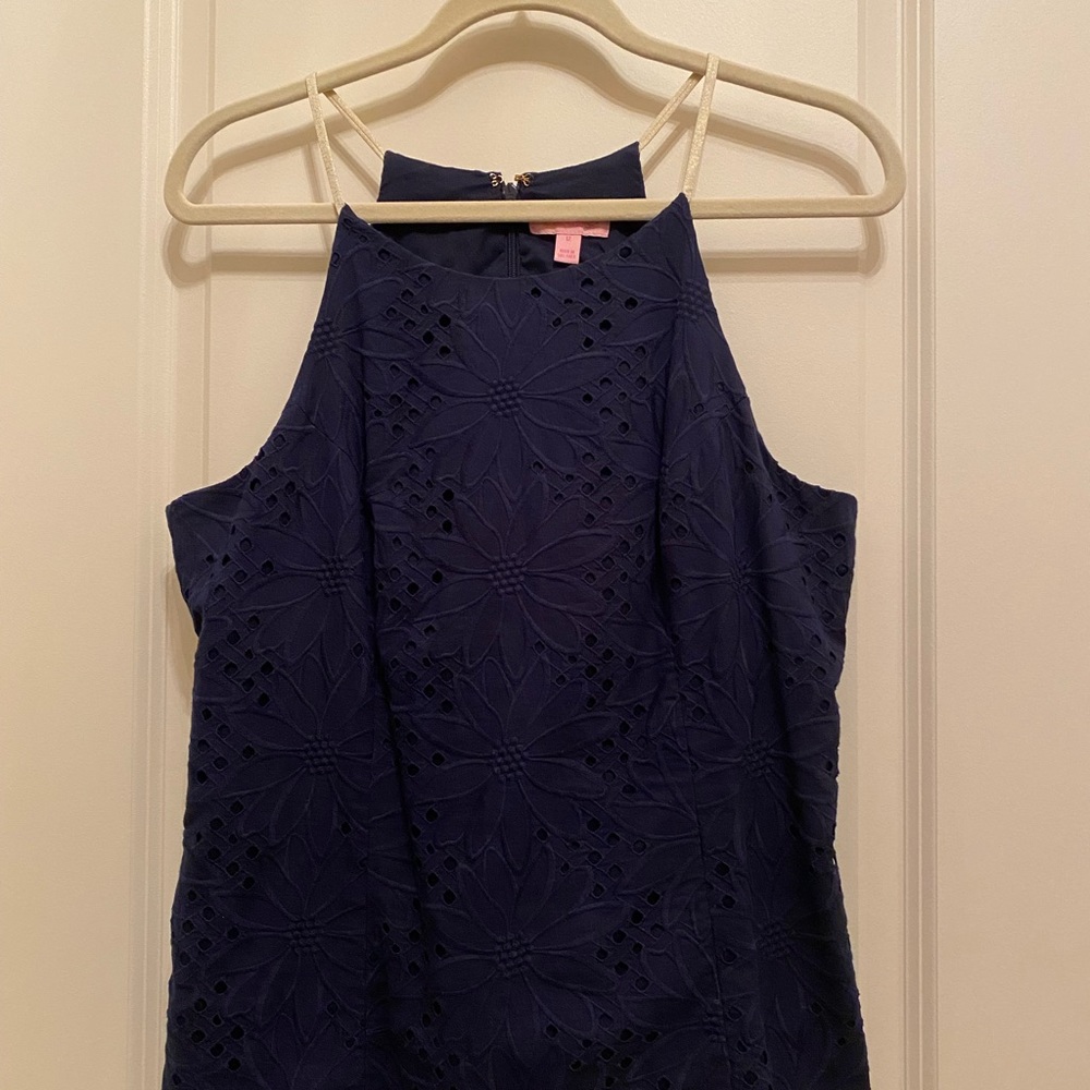 Lilly Pulitzer navy structured tank top size 12